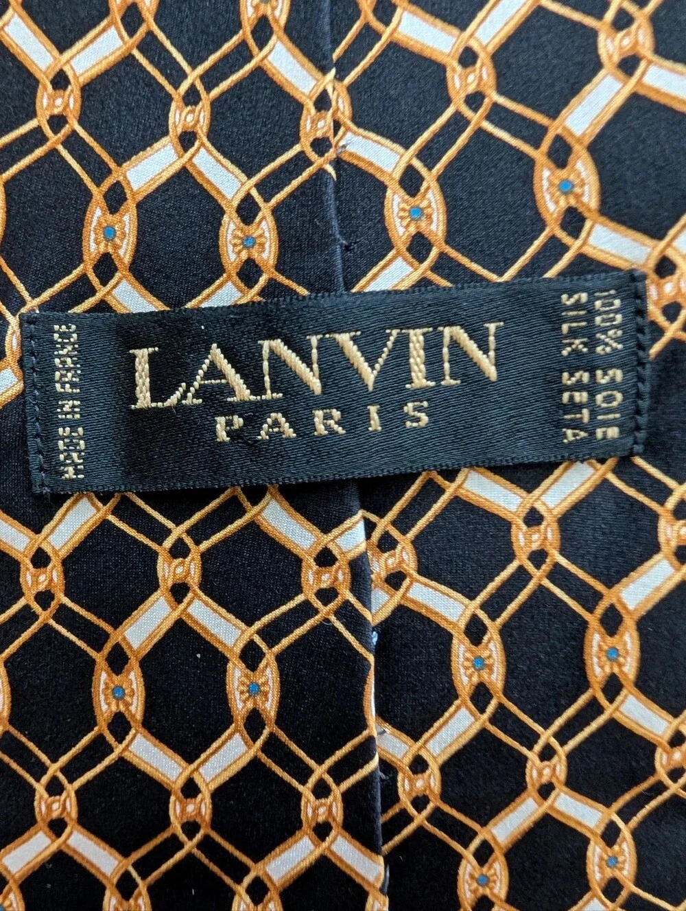 Lanvin Paris Mens Silk Tie